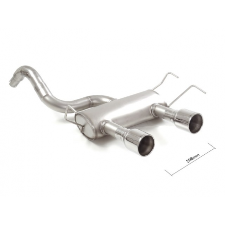 Stainless steel rear silencer with central round tail pipe 2 ABARTH 500 / 595 1.4TJET (99/118KW) 07/2008 - 2016