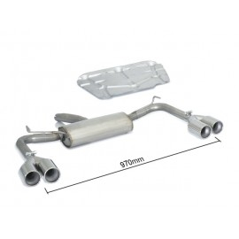 Posteriore inox sdoppiato con terminali rotondi Alfa Romeo GIULIETTA(940) 1.4TB (77KW) 2012 - 2016
