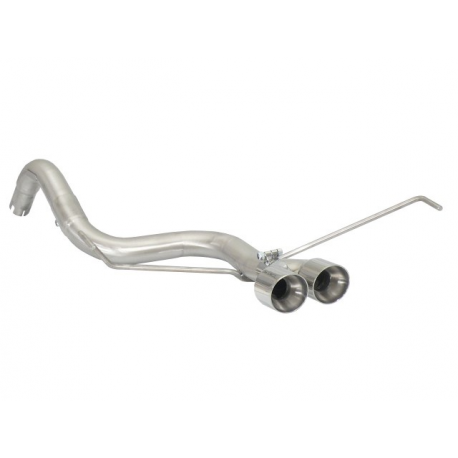 Tubo posteriore Gr. N inox con terminali centrali rotondi 2x80 mm ABARTH 500 / 595 1.4TJET (99/118KW) 07/2008 - 2016