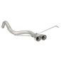 Tubo posteriore Gr. N inox con terminali centrali rotondi 2x80 mm ABARTH 500 / 595 1.4TJET (99/118KW) 07/2008 - 2016