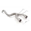 Tubo posteriore Gr. N inox con terminali rotondi Abarth 500 / 595 1.4TJET 595 (107kW) 2016 - Oggi