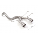Stainless steel rear tube group N with central round Sport Line ABARTH 500 / 595 1.4TJET (99/118KW) 07/2008 - 2016
