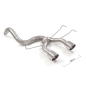 Stainless steel rear tube group N with central round Sport Line ABARTH 500 / 595 1.4TJET (99/118KW) 07/2008 - 2016
