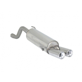 Stainless steel rear silencer with round tail pipe 2x80 mm staggered ABARTH 1.4 TJET (114KW) 10/2007 - Today