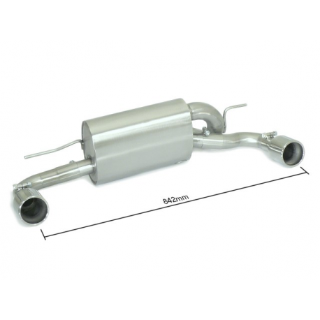 Silencieux arrière duplex en inox  BMW Serie1 F21 116i (100kW - N13) 2012 - 2015