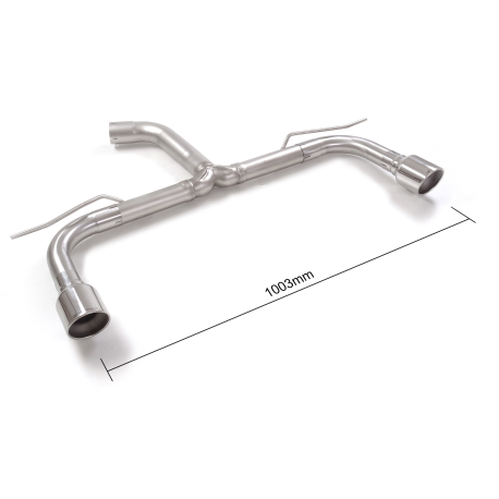 Tube arrière groupe n duplex en inox  Volkswagen Golf 7 1.4TSI (92KW) 2014 - 2017