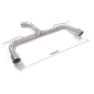 Tube arrière groupe N duplex en Inox Volkswagen Golf 7.5 (MK7.5) 1.4TSI (92KW) 2017 - 2018