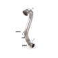 Tube suppression catalyseur groupe n en inox Mercedes GLA (X156) 45AMG 4MATIC (265kW) 2014 - 2015