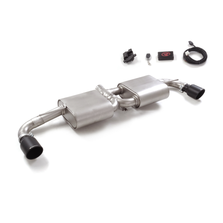Stainless steel rear silencer left/right each with round Sport Line Black Alfa Romeo 4C 1750TB (177kW) 2013 - 2020