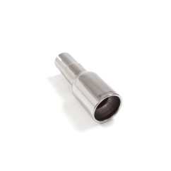 Cola redonda 80 mm en acero inox con tubo de entrada 50,5 mm