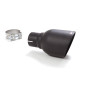 Cola de escape redonda black 108 mm con diámetro interior 60,5 mm