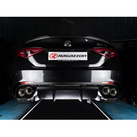 Pot d'échappement arrière dulex avec valve Alfa Romeo Giulia(952) 2.9 TURBO (375KW) QV 2016 - Aujourd'hui