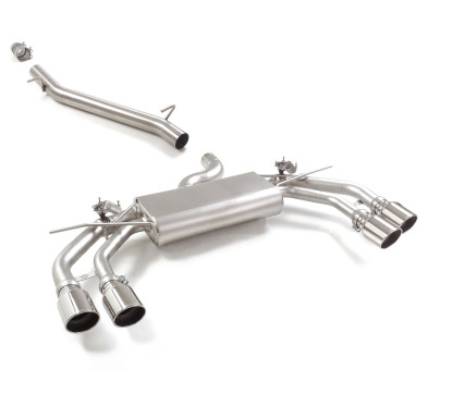 Tube intermédiaire en inox + Silencieux arrière duplex Audi S3 (Typ 8Y) S3 Sedan Quattro 2.0TFSI (245kW) 04/2024 - Aujourd'hui