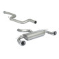 Tramo intermedio en acero inox + Silencioso trasero doble en acero inox Ford  Focus Mk2 RS 2.5 Turbo (224kW) ø76mm 2009 - 2011