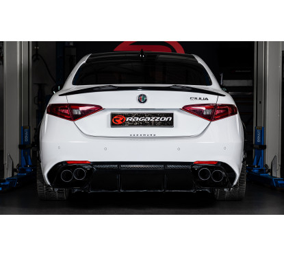 Silencioso trasero doble salida redondas Sport Line Black  Alfa Romeo Giulia 2.2TD Q4 (132KW) 2017 - 08/2018
