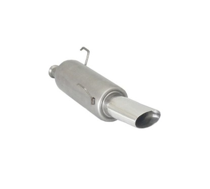 Silencieux arrière en inox 1 sortie ovale 110mm Peugeot 206 1.1 (40/44KW) - 1.4 (55KW) 2000 - 2009
