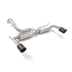 Posteriore inox sdoppiato con terminali rotondi 2 / 100 mm ABARTH 695 1.4 T-JET (132 / 140KW) Ø63.5mm 2009 - 2016