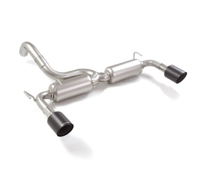 Posteriore inox sdoppiato con terminali rotondi 2 / 100 mm ABARTH 695 1.4 T-JET (132 / 140KW) Ø63.5mm 2009 - 2016