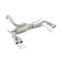 Stainless steel rear silencer left/right each with round Sport Line Abarth 500 / 595 1.4TJET (103kW) 2012 - 2015