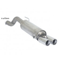 Stainless steel rear silencer with round Abarth Grande Punto + Evo 1.4 TJET Kit Esseesse (132kW) Ø70mm 10/2007 - Today