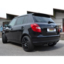 Silencieux d'échappement arrière en inox 2 sorties 70mm SKODA Fabia 1.2TSI (63/77KW) 2010 - 2014