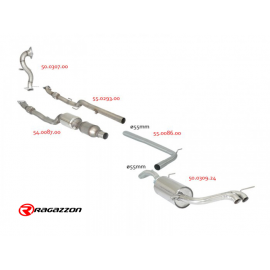 Silencieux arrière Seat Ibiza IV(6J) SC 1.4TSI CUPRA (132KW) 10/2008 - 2009  sorties rondes centrales 60 mm