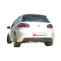 Échappement arrière en inox 2 sorties rondes centrales 102mm VOLKSWAGEN GOLF VI 2.0R TSI (199KW) 2010 - 2012