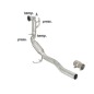 Tube remplacement catalyseur + tube remplacement FAPVolkswagen Passat VI 2.0 TDI (100 / 103KW) 03/2005 - 2010