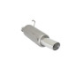 Pot d'échappement arrière en inox 1 sortie ronde 90mm Peugeot 206 1.1 (40/44KW) - 1.4 (55KW) 2000 - 2009