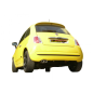 Silencieux arrière Fiat 500 (TYP312) 0.9 TWINAIR TURBO (62KW) 2011 - Aujourd'hui inox sorties Sport Line