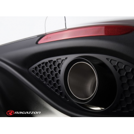 Posteriore inox sdoppiato con terminali rotondi Alfa Romeo Giulia(952) 2.0 Turbo Q4 Veloce (206kW) 2016 - Oggi