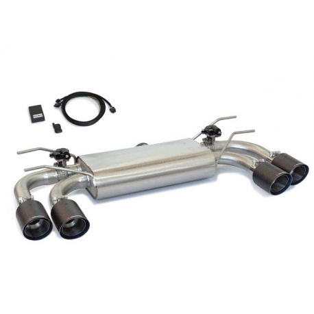 Stainless steel rear silencer left/right each with round Carbon Shot Abarth 124 Spider 1.4T Multiair (125kW) 2016 - Today