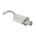 Stainless steel rear silencer with round Alfa Romeo 147 1.6 16V (77/88KW) - 2.0 16V (110KW) - 2.0 SELESPEED 2000-10/2004
