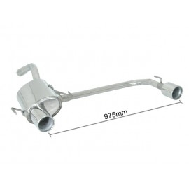 Posteriore inox sdoppiato con terminali Alfa Romeo 147 1.6 16V (77/88KW) - 2.0 16V (110KW) - 2.0 SELESPEED 2000-10/2004