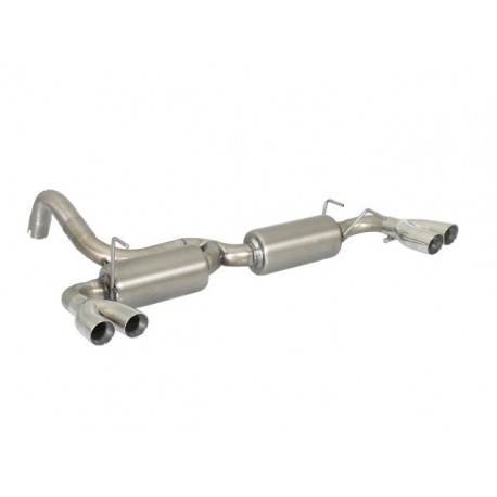 Tubo posteriore Gr. N inox sdoppiato con terminali rotondi 2 / 2x60 mm ABARTH 695 1.4 T-JET (132 / 140KW) Ø63.5mm 2009 - 2016