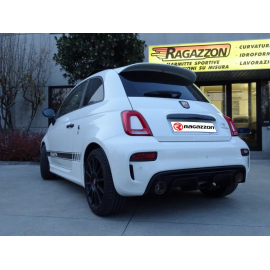 Stainless steel rear tube group N left/right each with round Sport Line ABARTH 500/595 1.4TJET (121KW) 2016 - Today